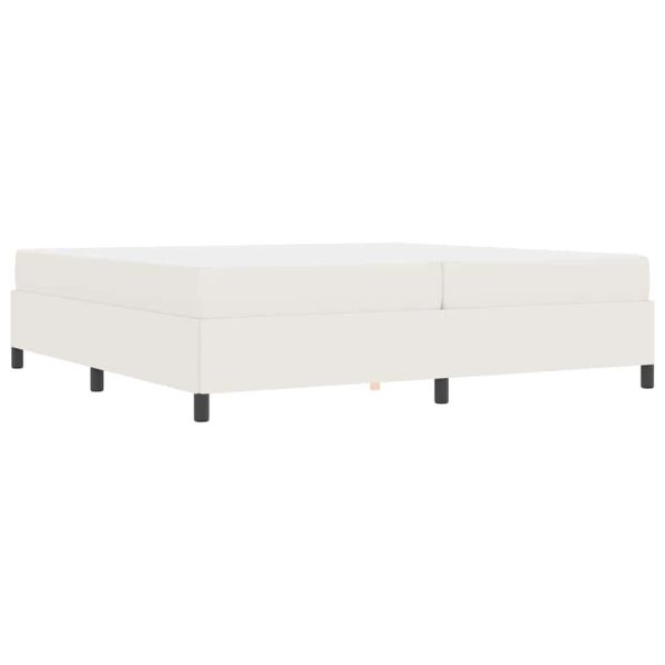 Рамка за легло с матрак Крем 200 x 200 cm текстил