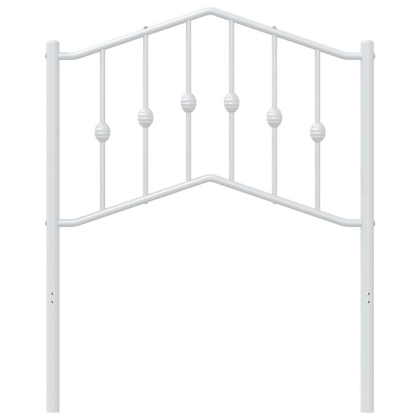 Метална резервна табла за легло, бяла, 75 см