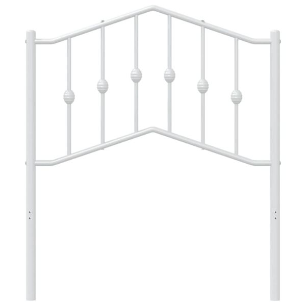 Метална резервна табла за легло, бяла, 80 см