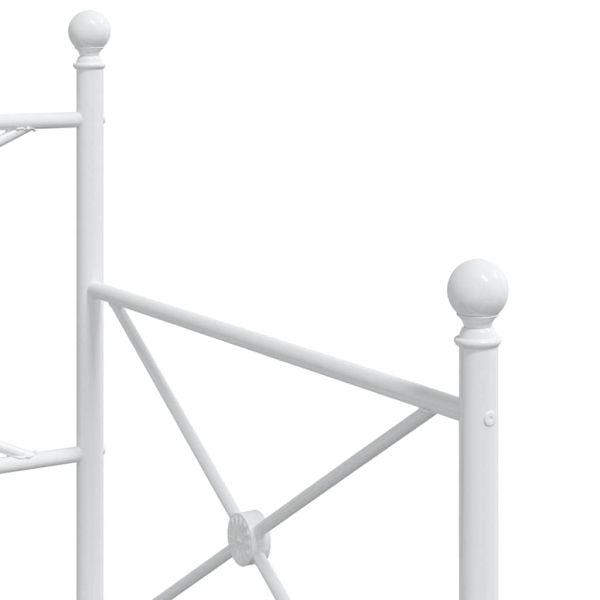 Дневна спалня с багажник без матрак Бяла 75x190 cm Стомана