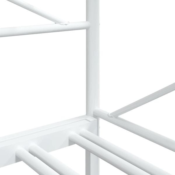 Дневна спалня с багажник без матрак Бяла 75x190 cm Стомана