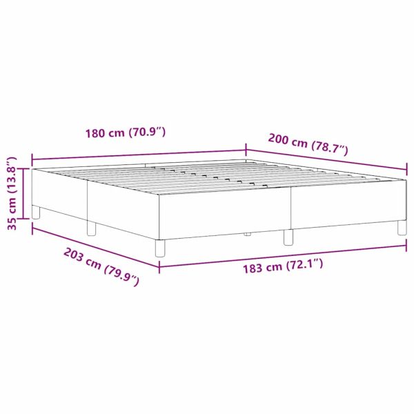 Легло с пружинирана основа Крем 180 x 200 cm Кордюрова тъкан