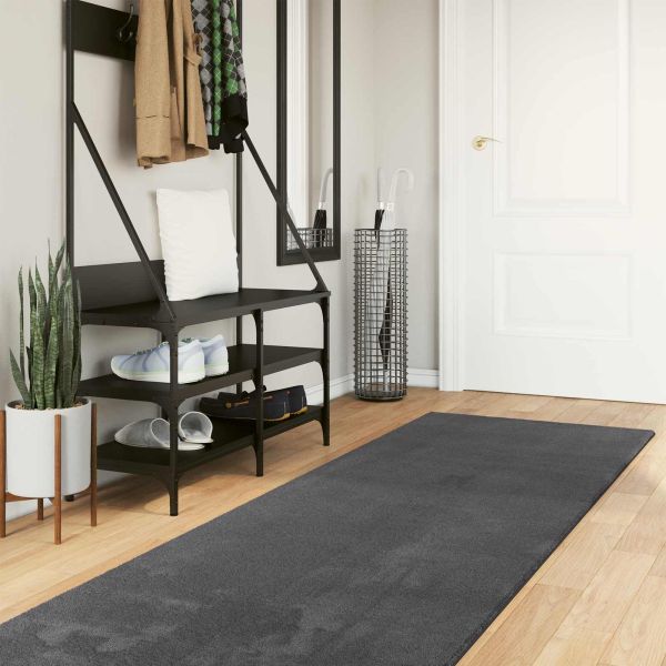 Килими за помещение HUARTE Антрацит 500 x 80 см Полиестер