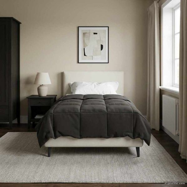 Летен юрган Патичено Антрацит 135 x 220 см Микрофибър