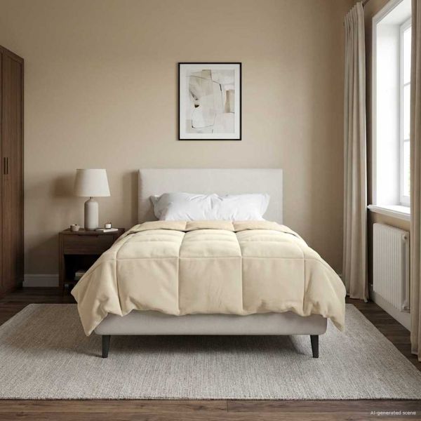 Летен юрган Патичено Крем 135 x 200 cm Микрофибър