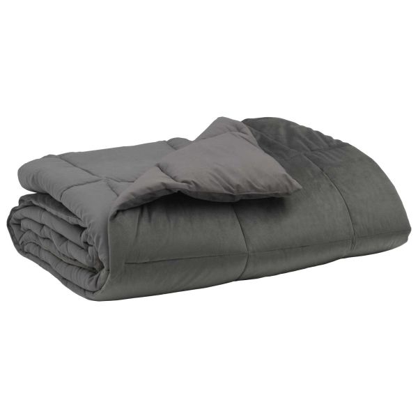 Пълно годишно юрганче Светлосиво 240 х 260 см Микрофибър