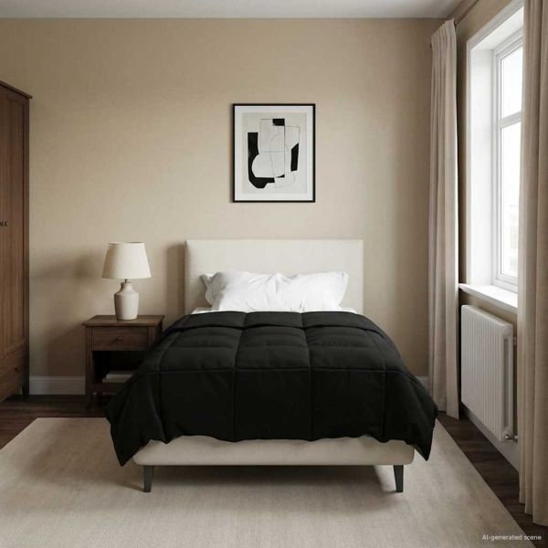 Зимен юрган Патичено Черно 140 x 220 cm Микрофибър