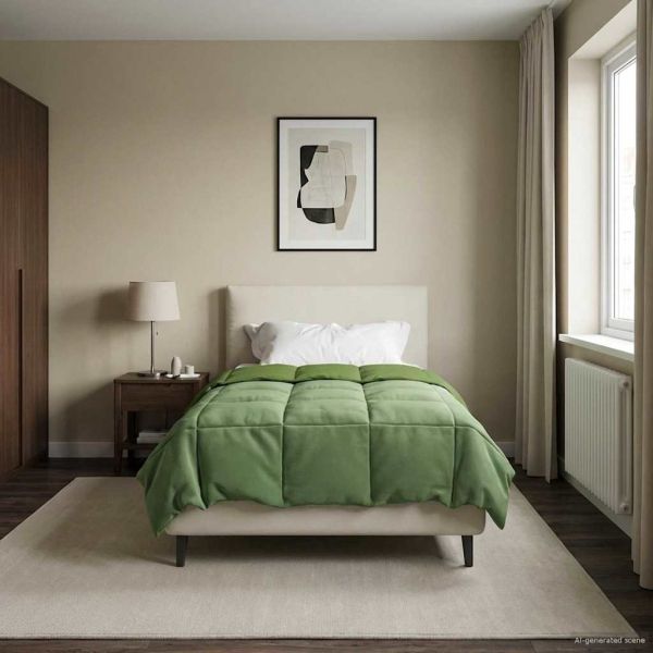 Зимен юрган Патичено Зелен 155 x 200 см Микрофибър