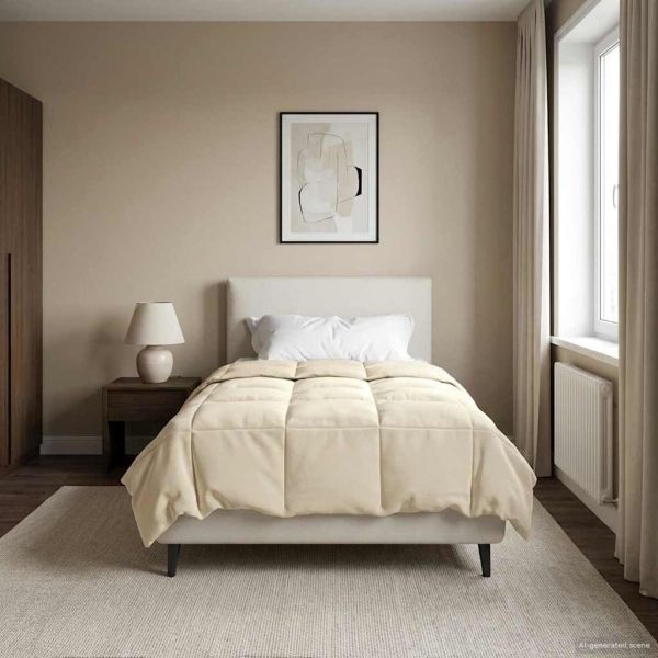 Зимен юрган Патичено Крем 135 x 220 см Микрофибър