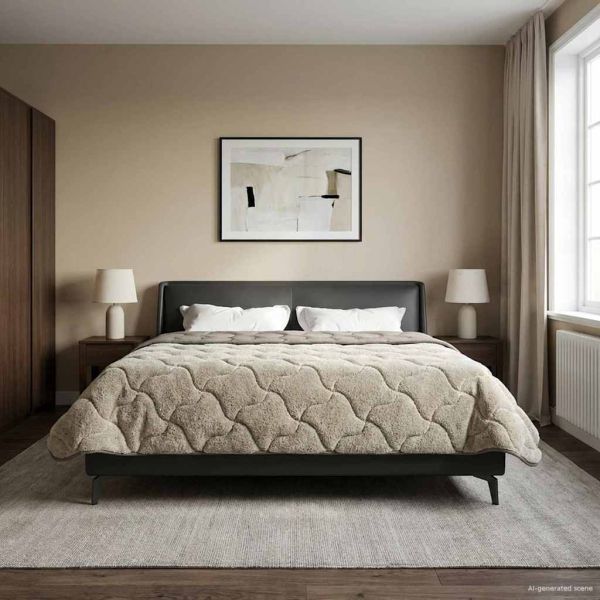 Пълно годишно юрганче Патичено Светлосиво 220 x 240 cm