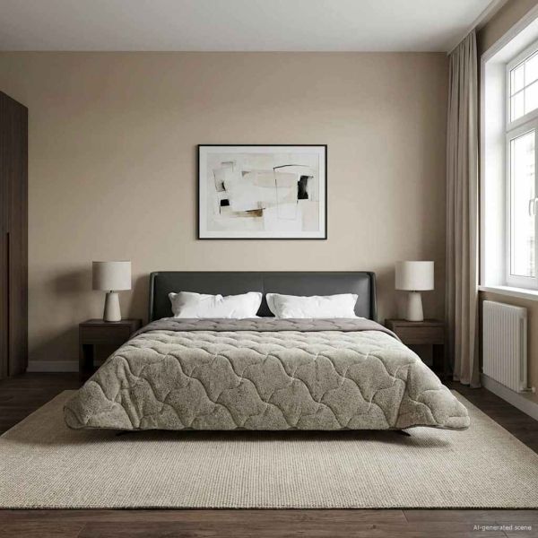 Пълно годишно юрганче Патичено Светлосиво 240 х 260 см