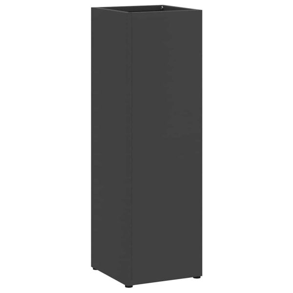 Стойка за чадър със съхранение Черно 15,5 х 15,5 х 49 см Метал