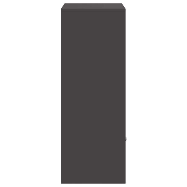 Пощенска кутия за пратки с врата Черно 41 x 38 x 103 см Стомана