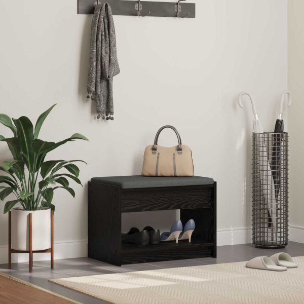 Пейка за коридор с възглавница с рафт Черен Дъб 63 x 38 x 45 см