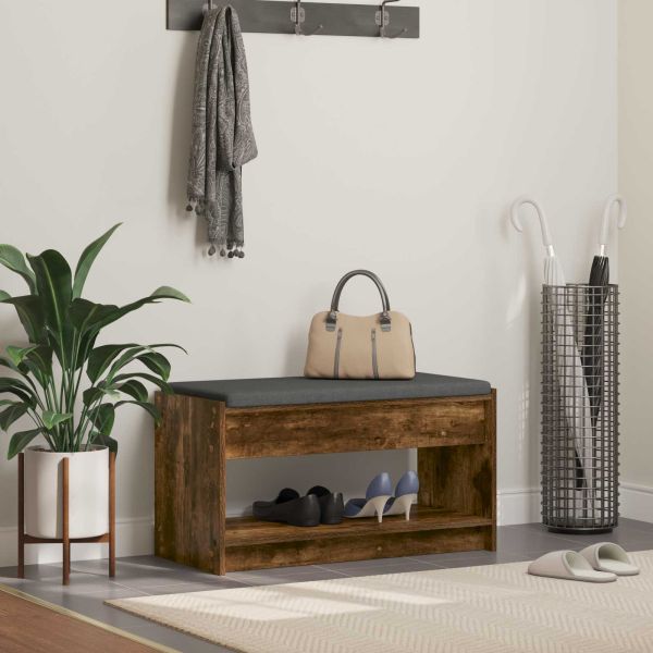 Пейка за коридор с възглавница Пушена Дъб 83 x 38 x 45 см