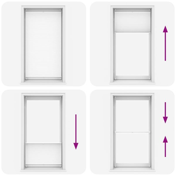 Плисирана щора 100 х 200 см, бяла