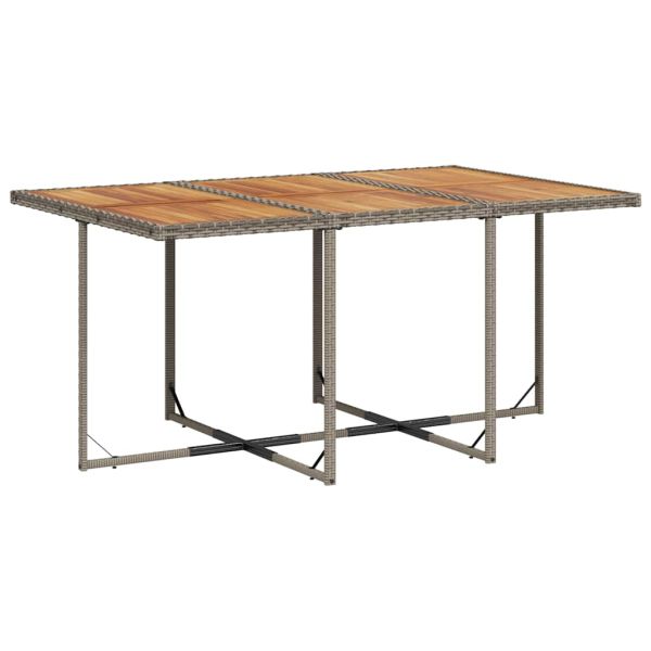 Градински комплект с възглавници 11 части сив полиратан