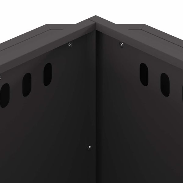 Бездимна камина Черно 58 x 58 x 51 см Студено валцована стомана