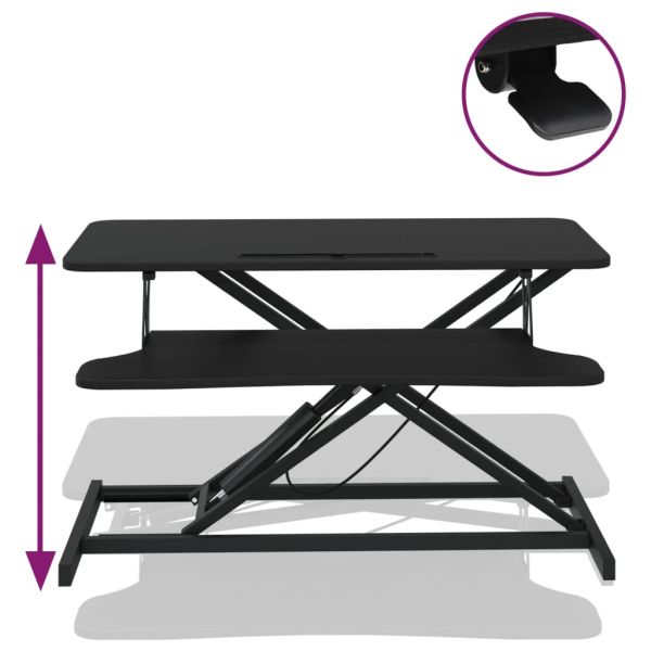 Регулируемо бюро, 90x40x(13-50) см, стомана и инженерно дърво