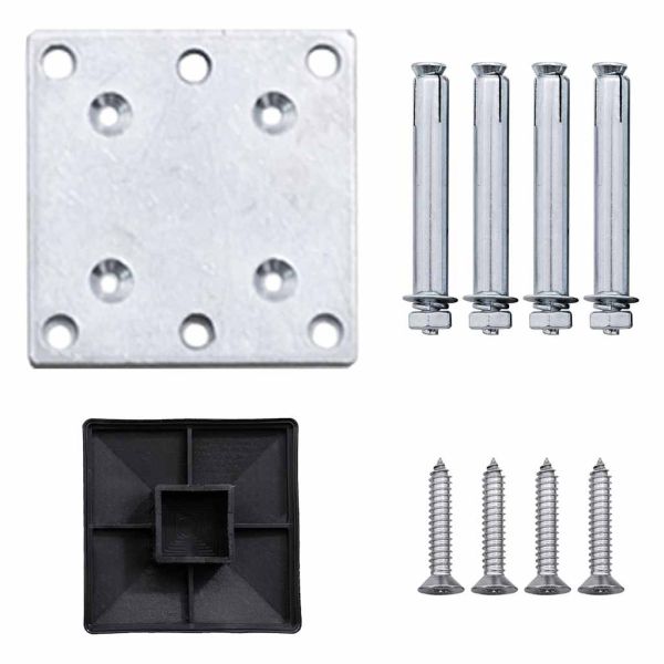 Ограден панел, WPC, 175x146 см, черен