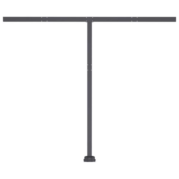 Ръчно прибираща се тента с LED, 300x250 см, оранжево и кафяво