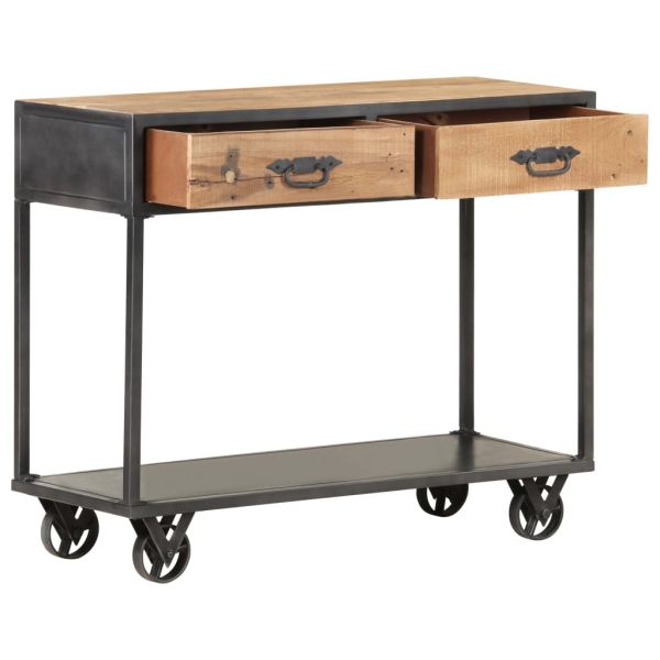 Конзолна маса, 90x35x74 см, регенерирано дърво масив