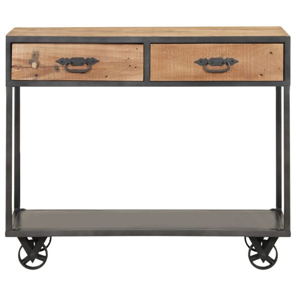 Конзолна маса, 90x35x74 см, регенерирано дърво масив