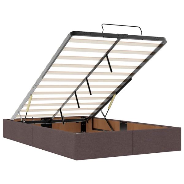 Османска рамка за легло без матрак, тъмнокафява, 120x200см плат