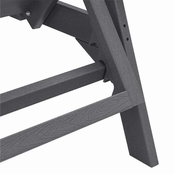 Шезлонг 3 pcs Светлосиво Полиетилен