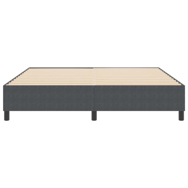 Платформено легло Тъмен сив 180 x 200 cm текстил