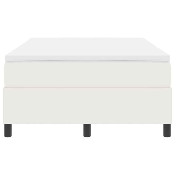 Легло с пружинирана основа Слонова кост и бяло 120 x 190 cm