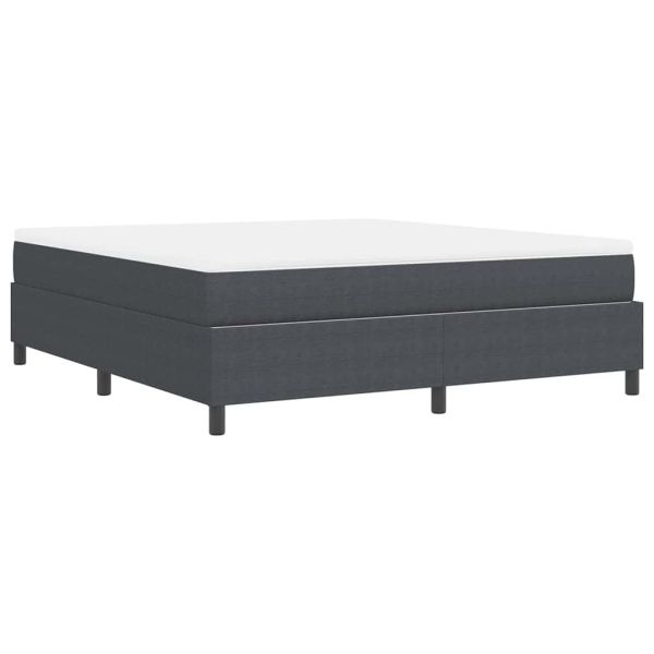 Легло с пружинирана основа Тъмен сив и бял 180 x 200 cm