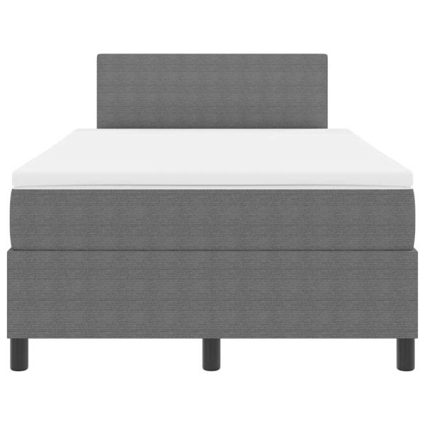 Легло с пружинирана основа Светлосив и бял 120 x 190 cm