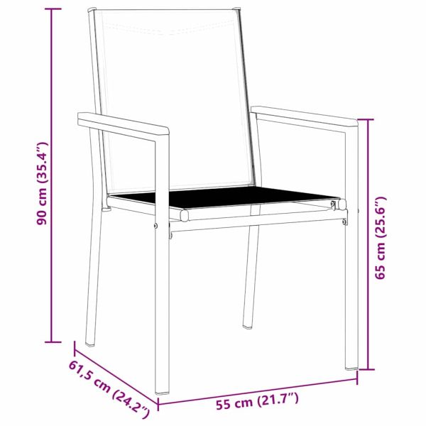 Комплект за хранене в градината 9 pcs Черно