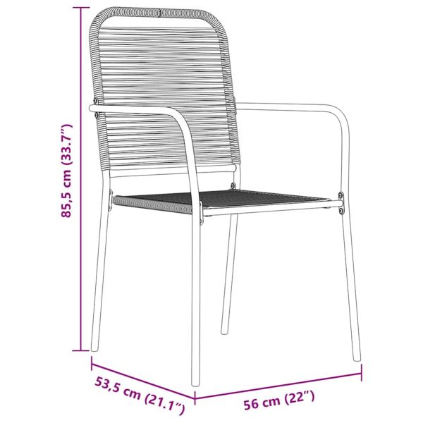 Комплект за хранене в градината 9 pcs Черно