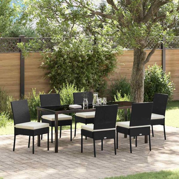 Комплект за хранене в градината 7 pcs Черно