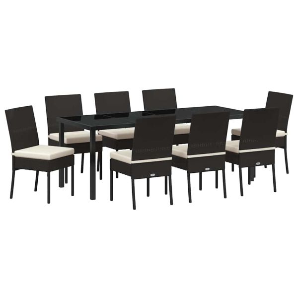 Комплект за хранене в градината 9 pcs Черно