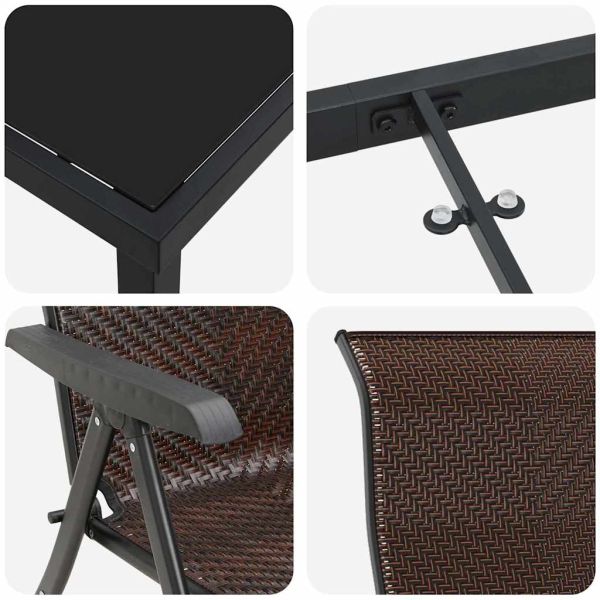 Комплект за хранене в градината 9 pcs Кафяво