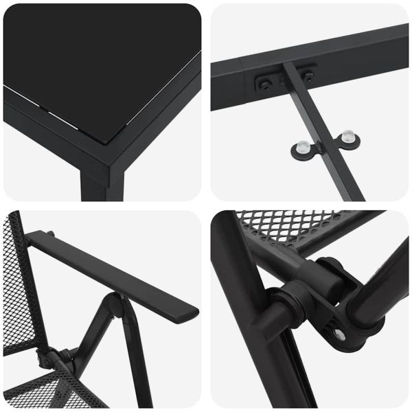 Комплект за хранене в градината 7 pcs Антрацит