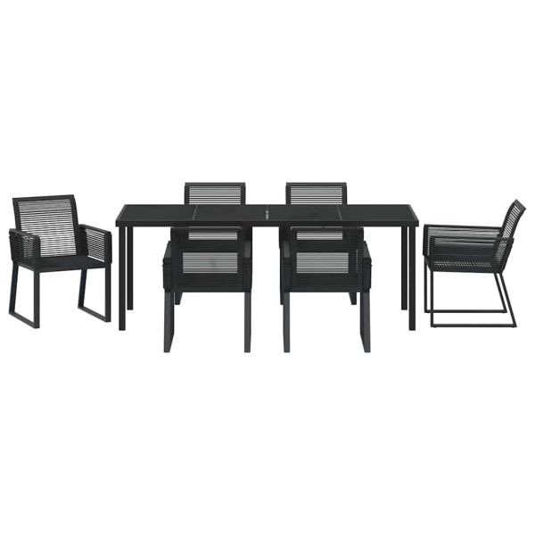 Комплект за хранене в градината 7 pcs Черно