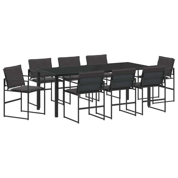 Комплект за хранене в градината 9 pcs Черно