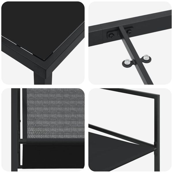 Комплект за хранене в градината 9 pcs Черно