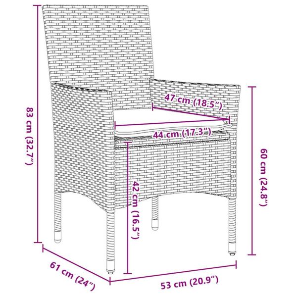 Комплект за хранене в градината 7 pcs Бежово полиратан
