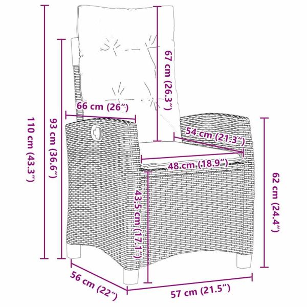 Комплект за хранене в градината 7 pcs Кафяво полиратан
