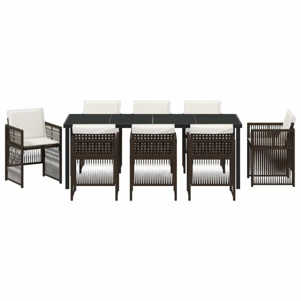 Комплект за хранене в градината 9 pcs Кафяво