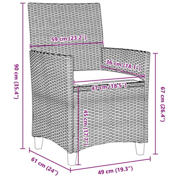 Комплект за хранене в градината 7 pcs Бежово полиратан