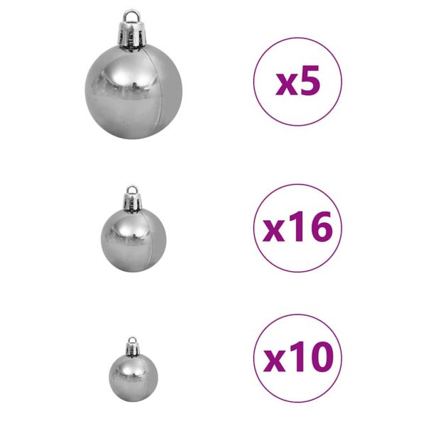 С изкуствено коледно дърво с 300 LED светодиода Бяло 240 cm