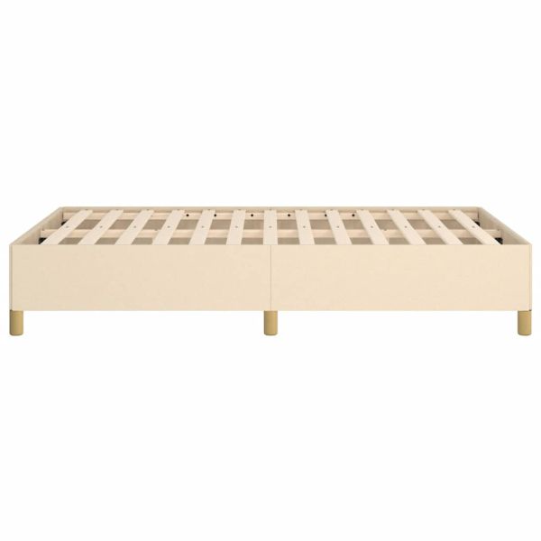 Рамка за легло без матрак, кремави, 120x190 см, плат