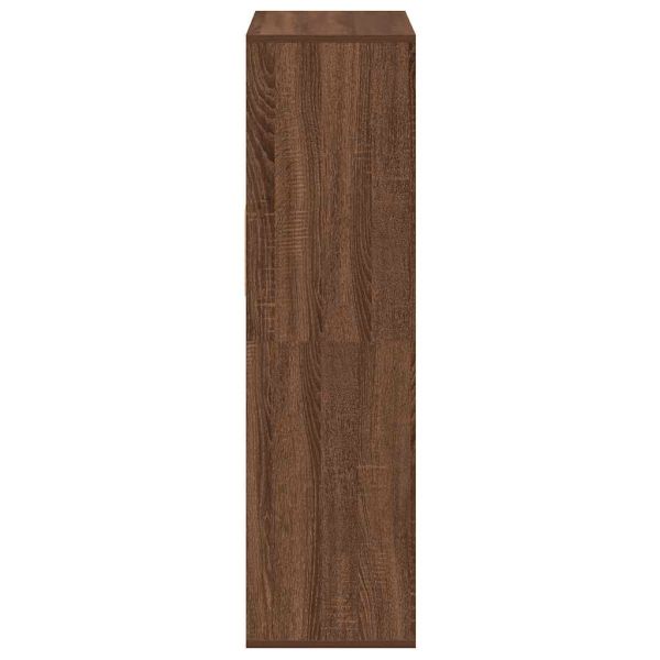 Библиотека, кафяв дъб, 66x31x112 см, инженерно дърво