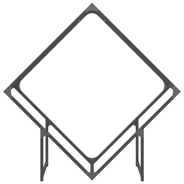 Стойка за дърва за огрев черна 100x25x100 cm